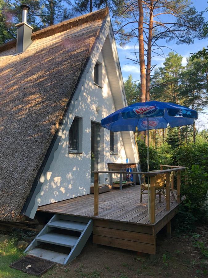 Ferienhaus Reetdach 1300Qm Privatgrundstueck Bootssteg Sauna Templin Luebbesee Uckermark Erholung Pur Seenplatte Petersdorf  Exterior foto